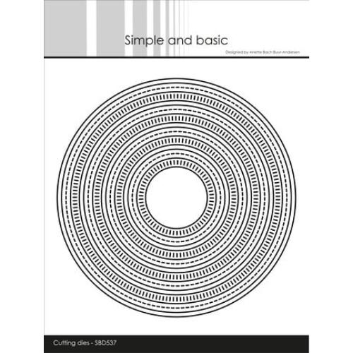 Simple and Basic Combi Striped Frames Circle Dies (SBD537)