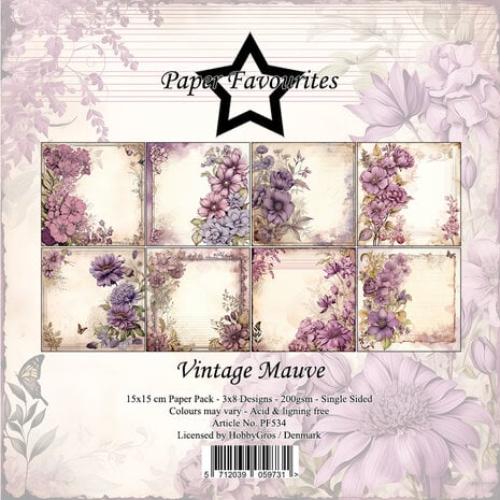Paper Favourites Vintage Mauve 6x6 Inch Paper Pad (PF534)
