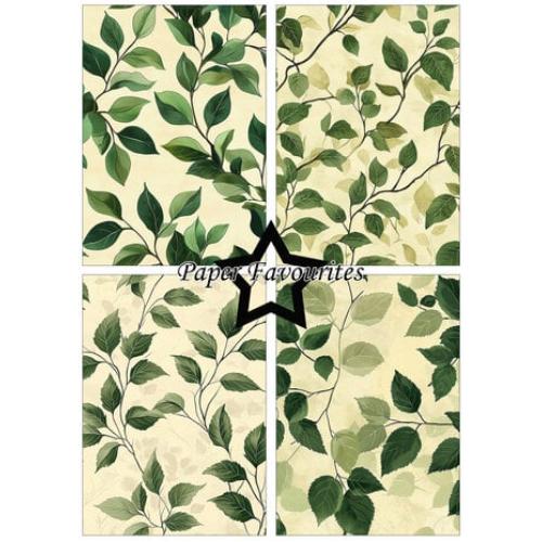 Paper Favourites Green Leaves A5 Paper Pad (PFA175)