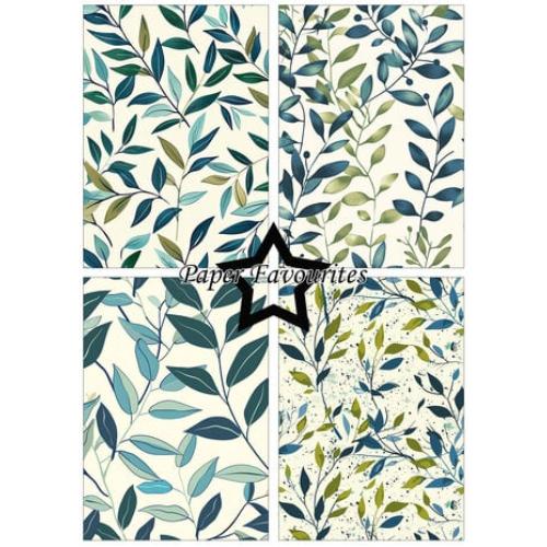 Paper Favourites Vintage Green Leaves A5 Paper Pad (PFA176)