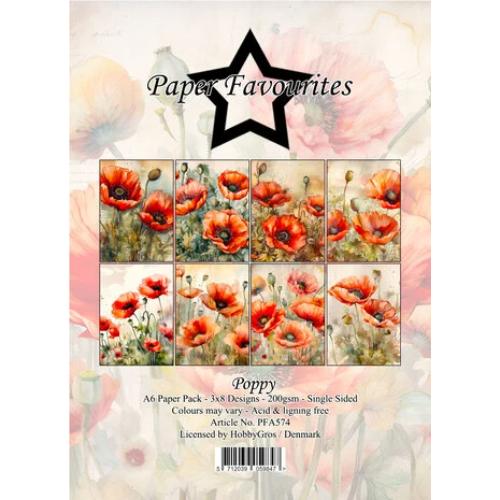Paper Favourites Poppy A6 Paper Pad (PFA574)
