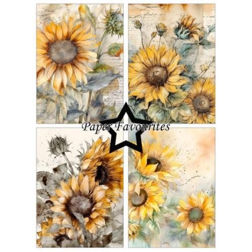 Paper Favourites Vintage Sunflower A6 Paper Pad (PFA576)