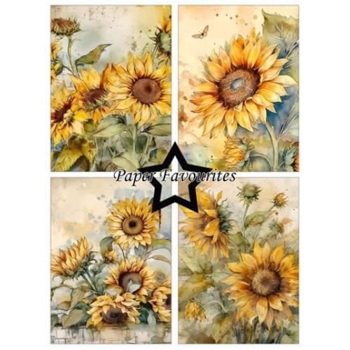 Paper Favourites Vintage Sunflower A6 Paper Pad (PFA576)