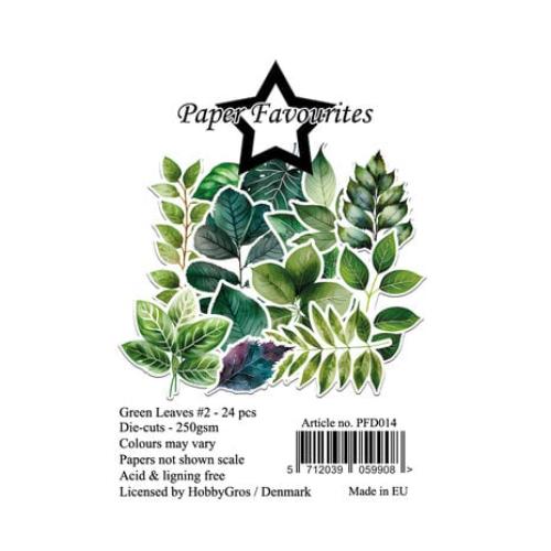 Paper Favourites Die-Cuts A7 Green Leaves #2 (24pcs) (PFD014)