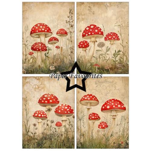 Paper Favourites Rustic Mushrooms A6 Paper Pad (PFA579)