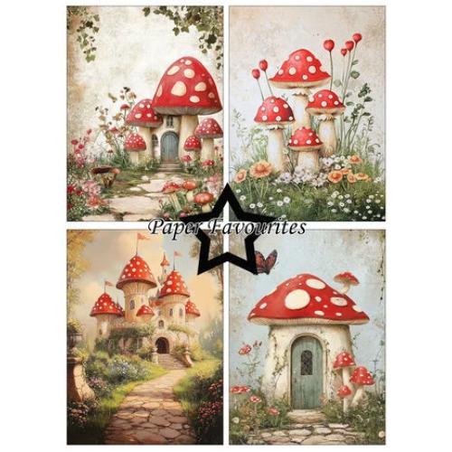 Paper Favourites Rustic Mushrooms A6 Paper Pad (PFA579)