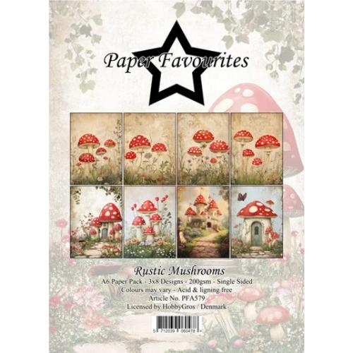 Paper Favourites Rustic Mushrooms A6 Paper Pad (PFA579)