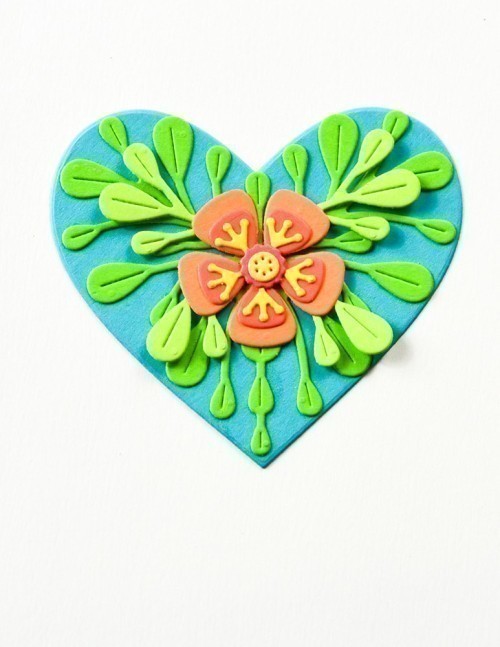 Birch Press Design Block Print Garden Heart