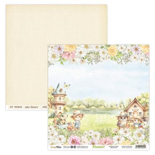 ScrapBoys Picnic! 12x12 Inch Paper Pad (SB-PICN-08)