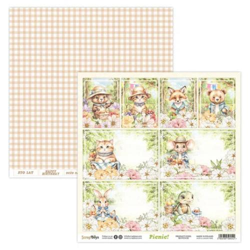 ScrapBoys Picnic! 12x12 Inch Paper Pad (SB-PICN-08)