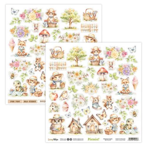 ScrapBoys Picnic! 12x12 Inch Paper Pad (SB-PICN-08)