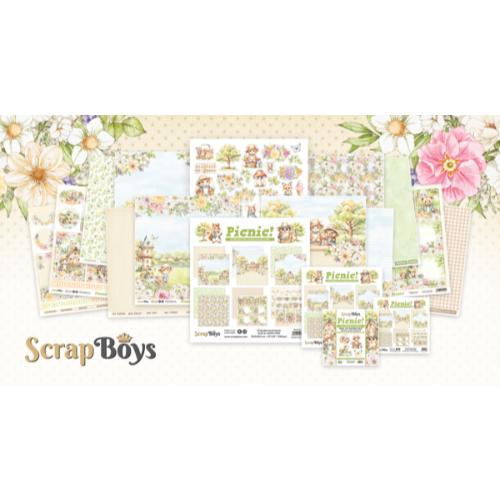 ScrapBoys Picnic! 12x12 Inch Paper Pad (SB-PICN-08)