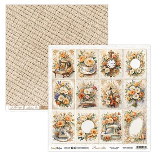 ScrapBoys Paula's Attic 12x12 Inch Paper Pad (SB-PAUL-08)