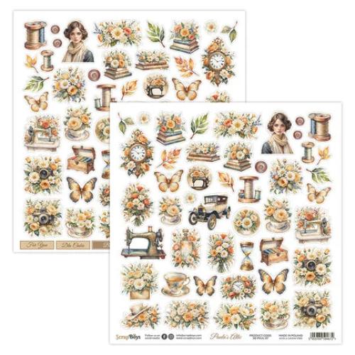 ScrapBoys Paula's Attic 12x12 Inch Paper Pad (SB-PAUL-08)