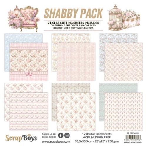 ScrapBoys Shabby Pack 12x12 Inch Paper Pad (SB-SHPA-08)