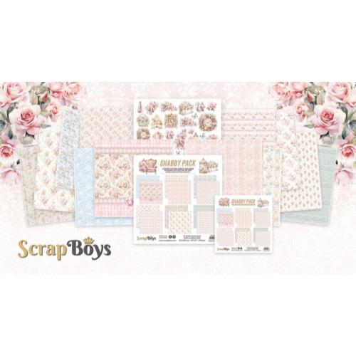 ScrapBoys Shabby Pack 8x8 Inch Paper Pad (SB-SHPA-10)