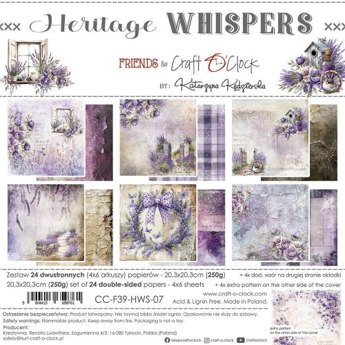 Craft O'Clock Heritage Whispers 8x8 Inch Paper Set (CC-F39-HWS-07)