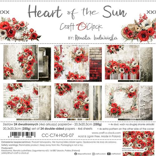 Craft O'Clock Heart of the Sun 8x8 Inch Paper Set (CC-C74-HOS-07)
