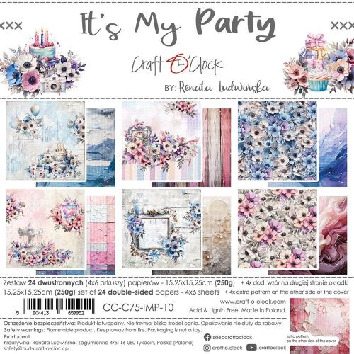 Craft O'Clock It's My Party 6x6 Inch Paper Set (CC-C75-IMP-10)