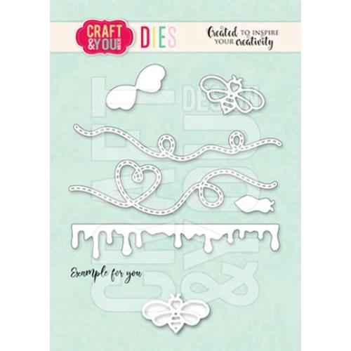 Craft & You Design Bee Honey Set Dies (CW342)
