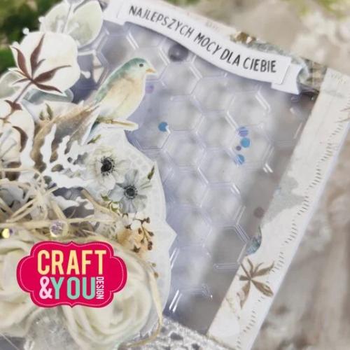 Craft & You Design Honeycomb Background A6 Embossing Folder (CFE-001)