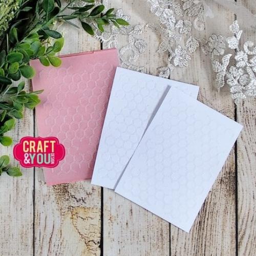 Craft & You Design Honeycomb Background A6 Embossing Folder (CFE-001)