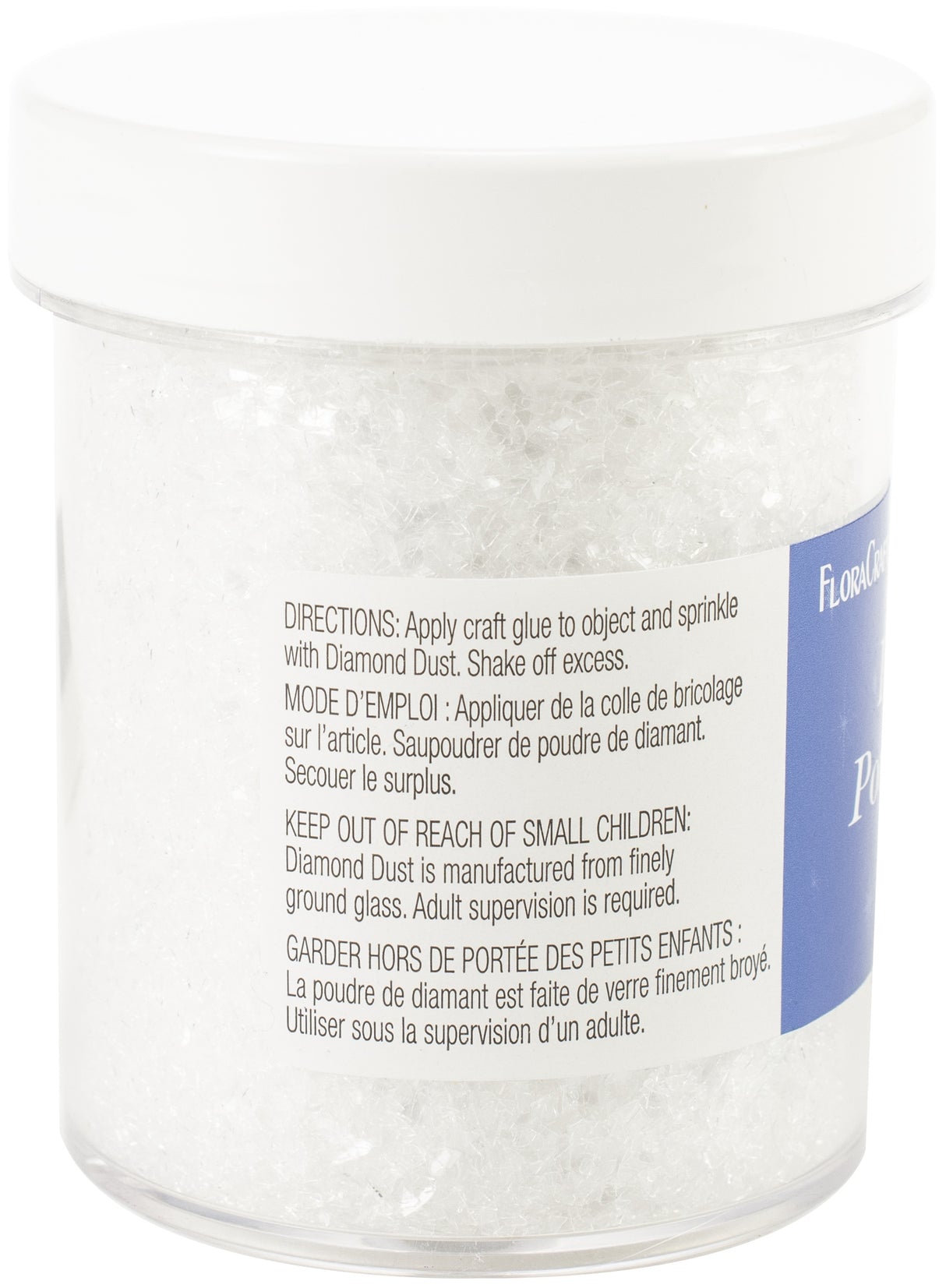 FloraCraft Diamond Dust Glitter 6oz Clear Glass