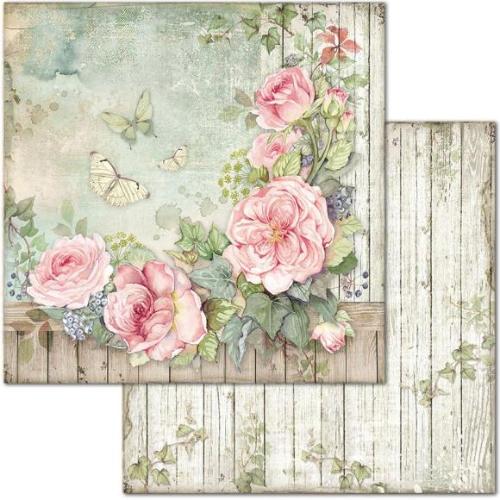 Stamperia Scrapbooking Pad 10 sheets cm 30,5x30,5 (12"x12") - House of Roses SBBL66