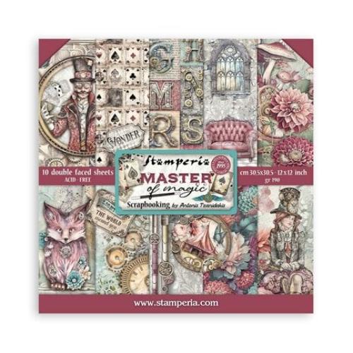 Stamperia Scrapbooking Pad 10 sheets cm 30,5x30,5 (12"x12") - Master of Magic SBBL166
