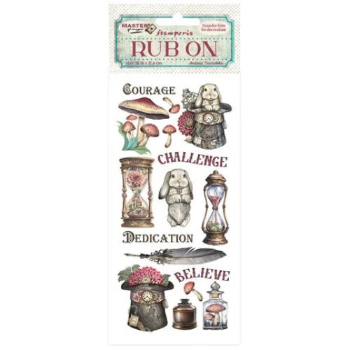 Stamperia Rub-on cm 10,16x21,6 - Master of Magic rabbit DFLRB143