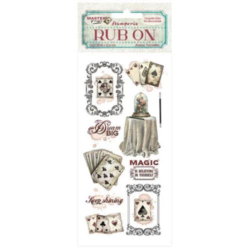 Stamperia Rub-on cm 10,16x21,6 - Master of Magic cartomagic DFLRB144