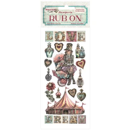 Stamperia Rub-on cm 10,16x21,6 - Master of Magic circus DFLRB145