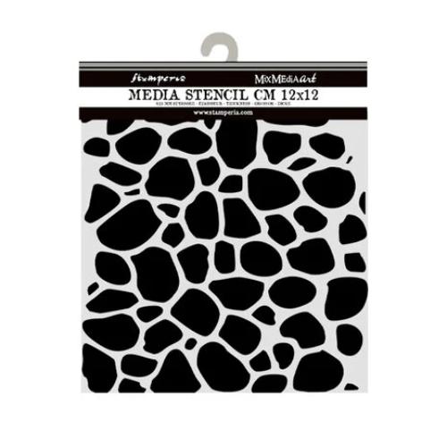 Stamperia Thick stencil cm 12X12 - Hidden Grove stone pattern KSTDS30