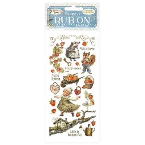 Stamperia Rub-on cm 10,16x21,6 - Hidden Grove groove elements DFLRB151