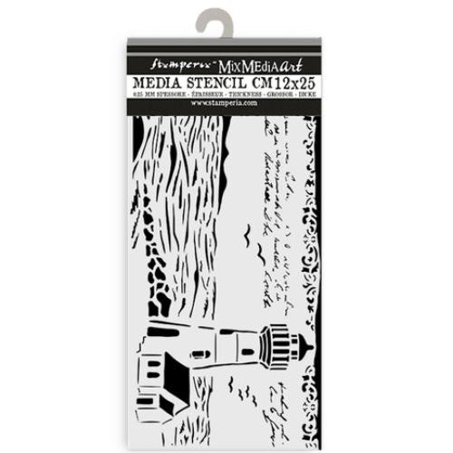 Stamperia Silent Sea Thick Stencil 12x25cm Lighthouse (KSTDL117)