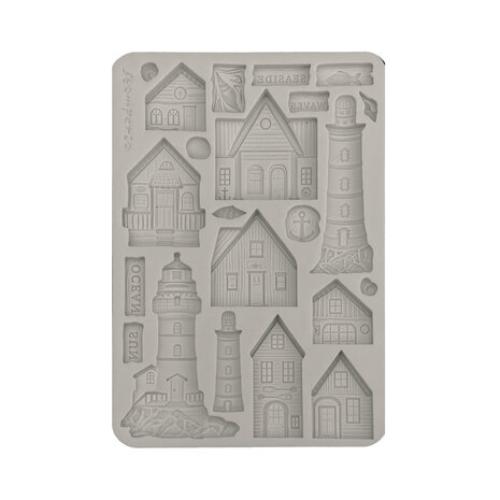 Stamperia Silent Sea A5 Silicon Mould Houses and Lighthouse (KACMA577)