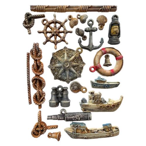 Stamperia Silent Sea A5 Silicon Mould Rudders and Boats (KACMA579)