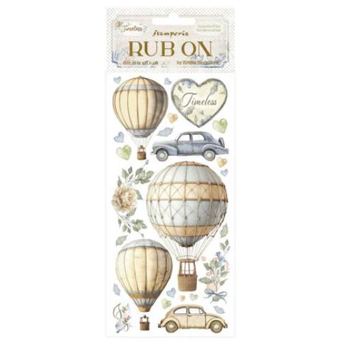 Stamperia Timeless Rub-On 4x8,5 Inch Air Balloons (DFLRB163)