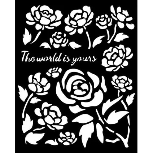 Stamperia Timeless Thick Stencil 20x25cm Roses (KSTD179)