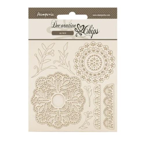 Stamperia Timeless Decorative Chips Lace (SCB265)
