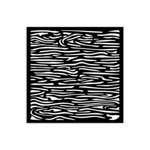 Stamperia Silent Sea Village Thick Stencil 12x12cm Wood Pattern (KSTDS46)