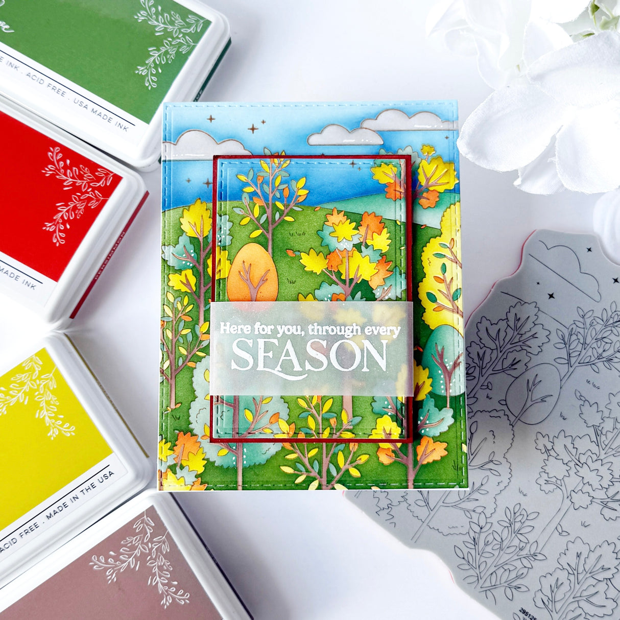 Pinkfresh Studio Dreamer's Forest cling stamp & Stencil Bundle