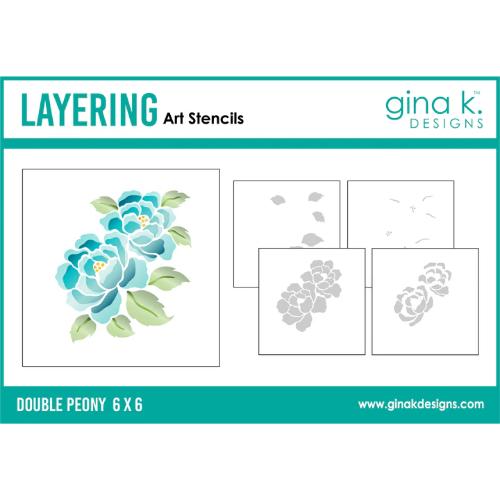 Gina K Designs STENCIL- Double Peony