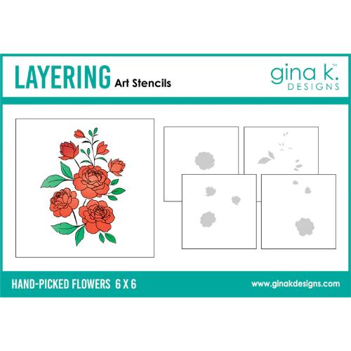 Gina K Designs STENCIL- Hand-Picked Flowers Layering Stencil