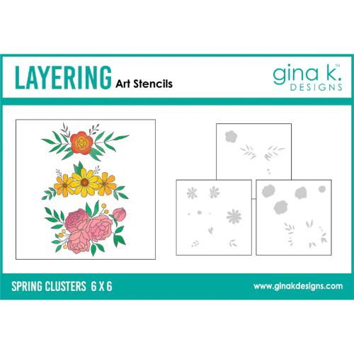 Gina K Designs STENCIL- Spring Clusters