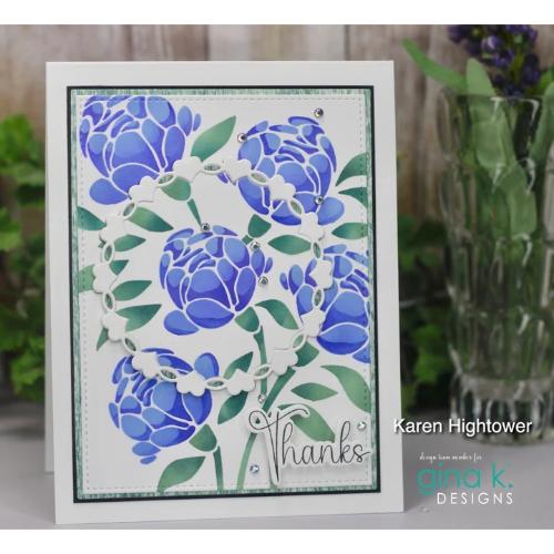 Gina K Designs STENCIL- Modern Hydrangea