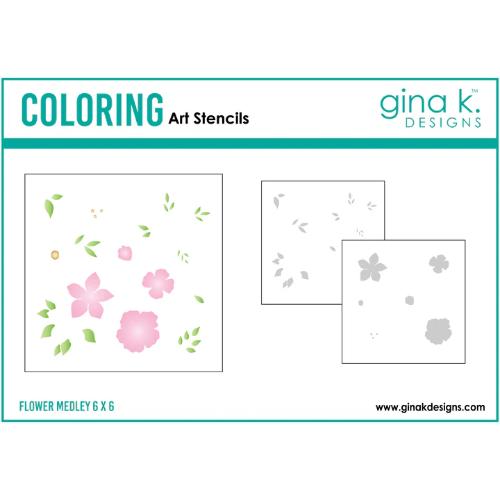 Gina K Designs STENCIL- Flower Medley