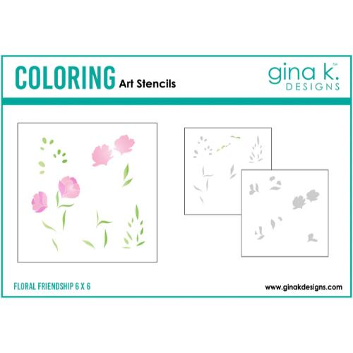 Gina K Designs STENCIL- Floral Friendship
