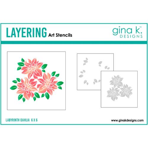 Gina K Designs STENCIL- Labyrinth Dahlia