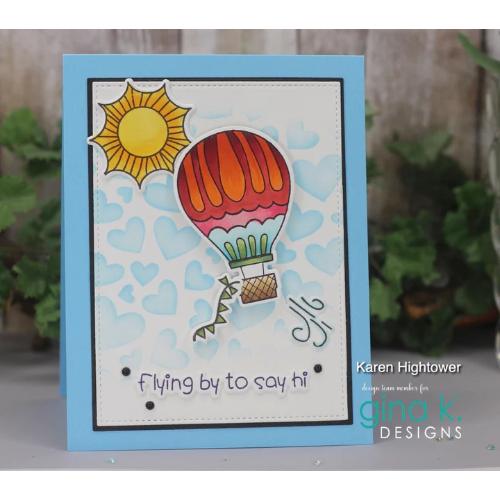 Gina K Designs STENCIL- Scattered Hearts